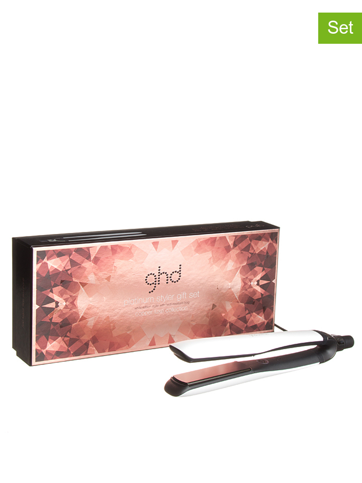 Vorschaubild von GHD 2tlg. Geschenk-Set ´´GHD - Copper Luxe Platinum Styler´´ in Weiß --17500% | Glätteisen Vorschaubild von GHD 2tlg. Geschenk-Set ´´GHD - Copper Luxe Platinum Styler´´ in Weiß --17500% | Glätteisen